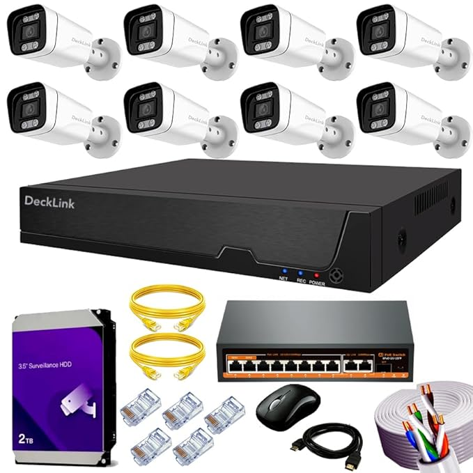IP CCTV Kit with NVR, cameras and PoE switch